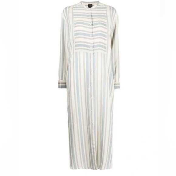 Aspesi Dresses & Skirts - Striped Long Sleeve Button-Up Dress